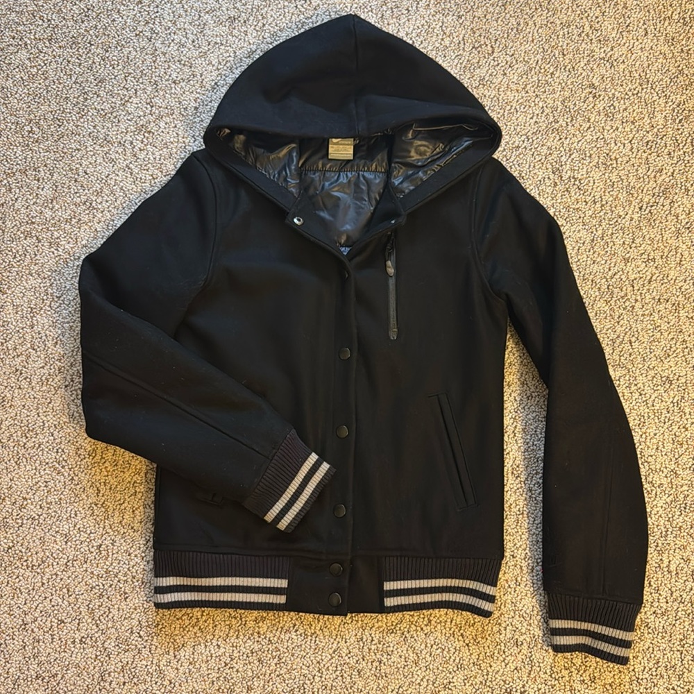 Nike bomber jacket with hood size XS